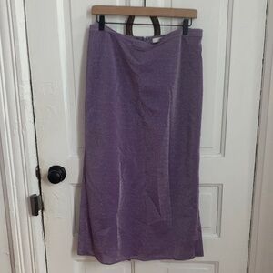 Tibi metallic lilac skirt